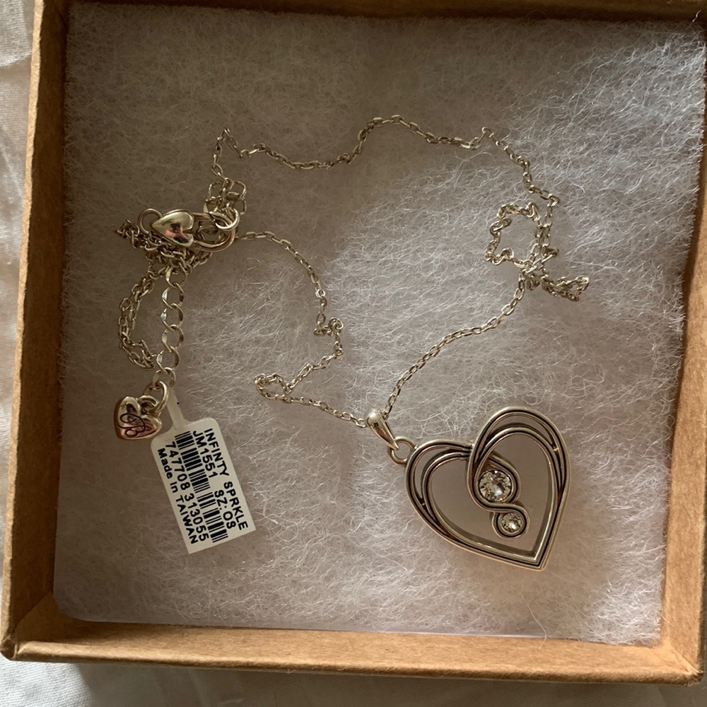 Brighton infinity sparkle, heart necklace